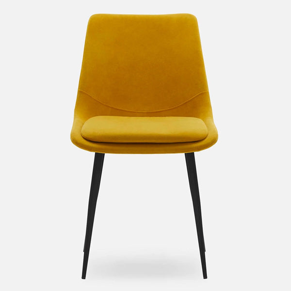 pilo dining chair without arms in yellow colour