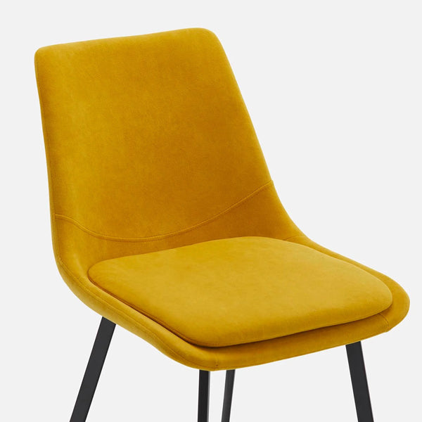 pilo dining chair without arms in yellow colour