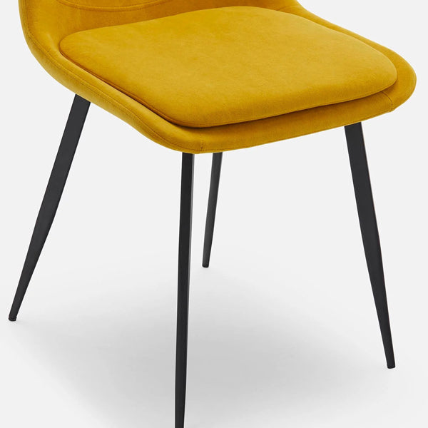 pilo dining chair without arms in yellow colour
