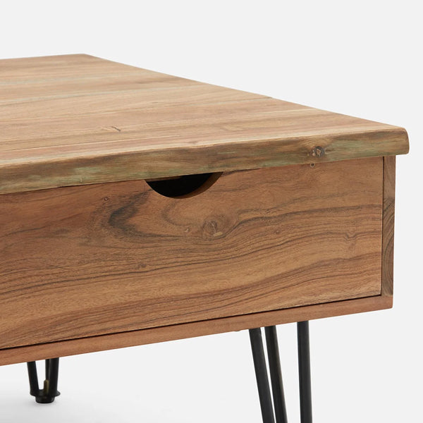 nikolas solid wood coffee table