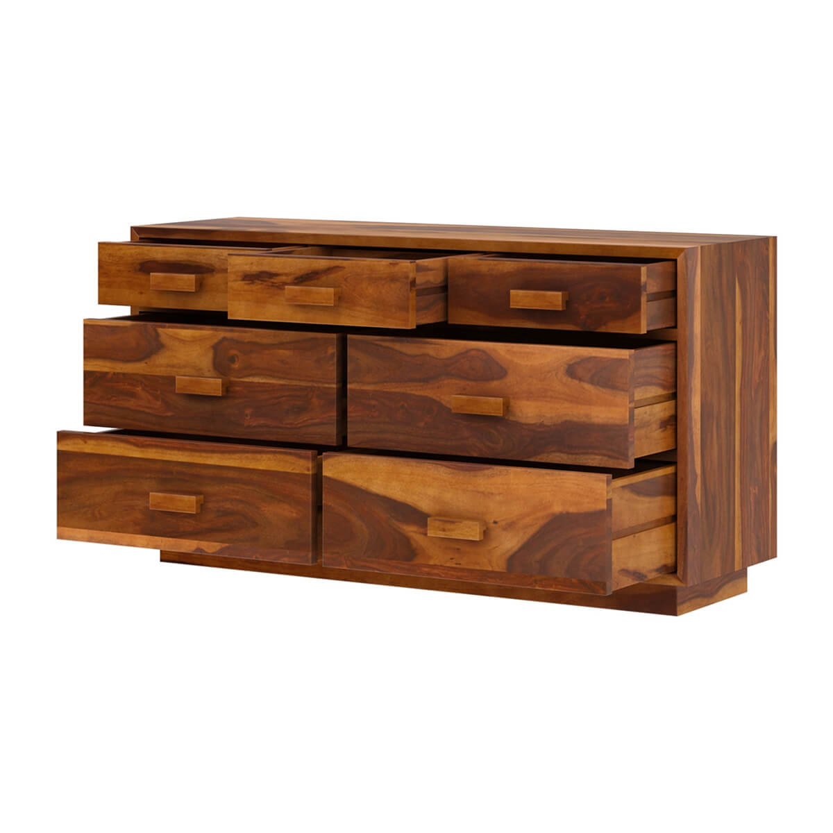 aura solid wood dressing table in natural finish
