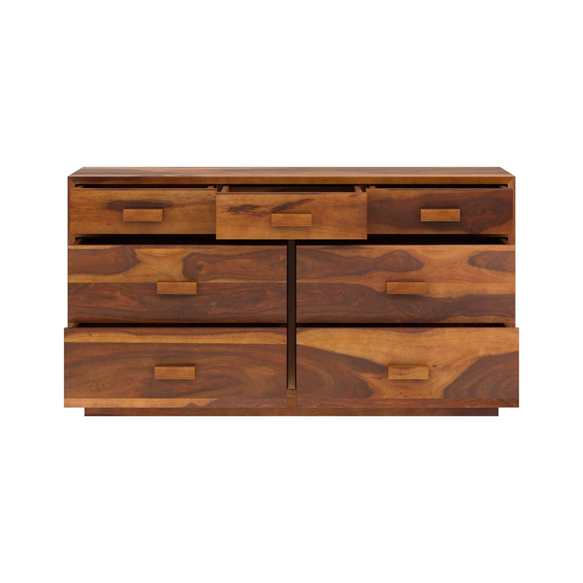 aura solid wood dressing table in natural finish