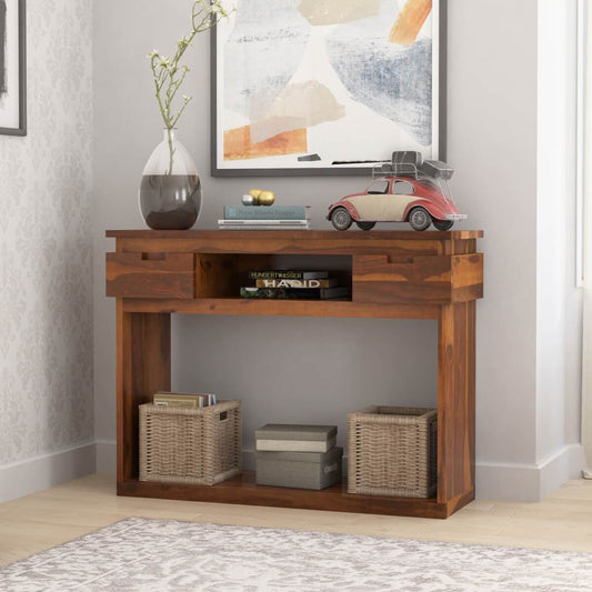 roney solid wood console table