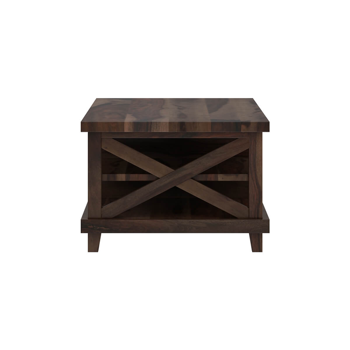 Cross solid wood coffee table