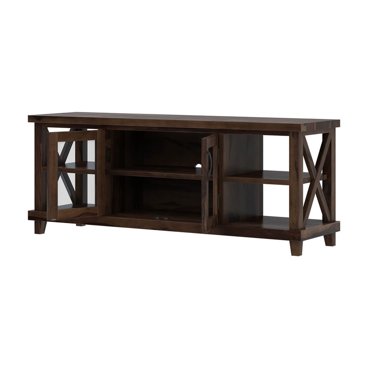 cross solid wood tv unit