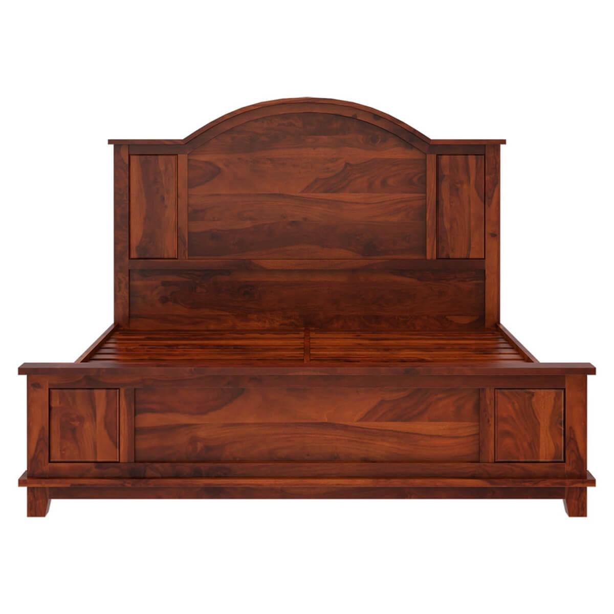 Rishiya solid wood king size bed in Rosewood finish