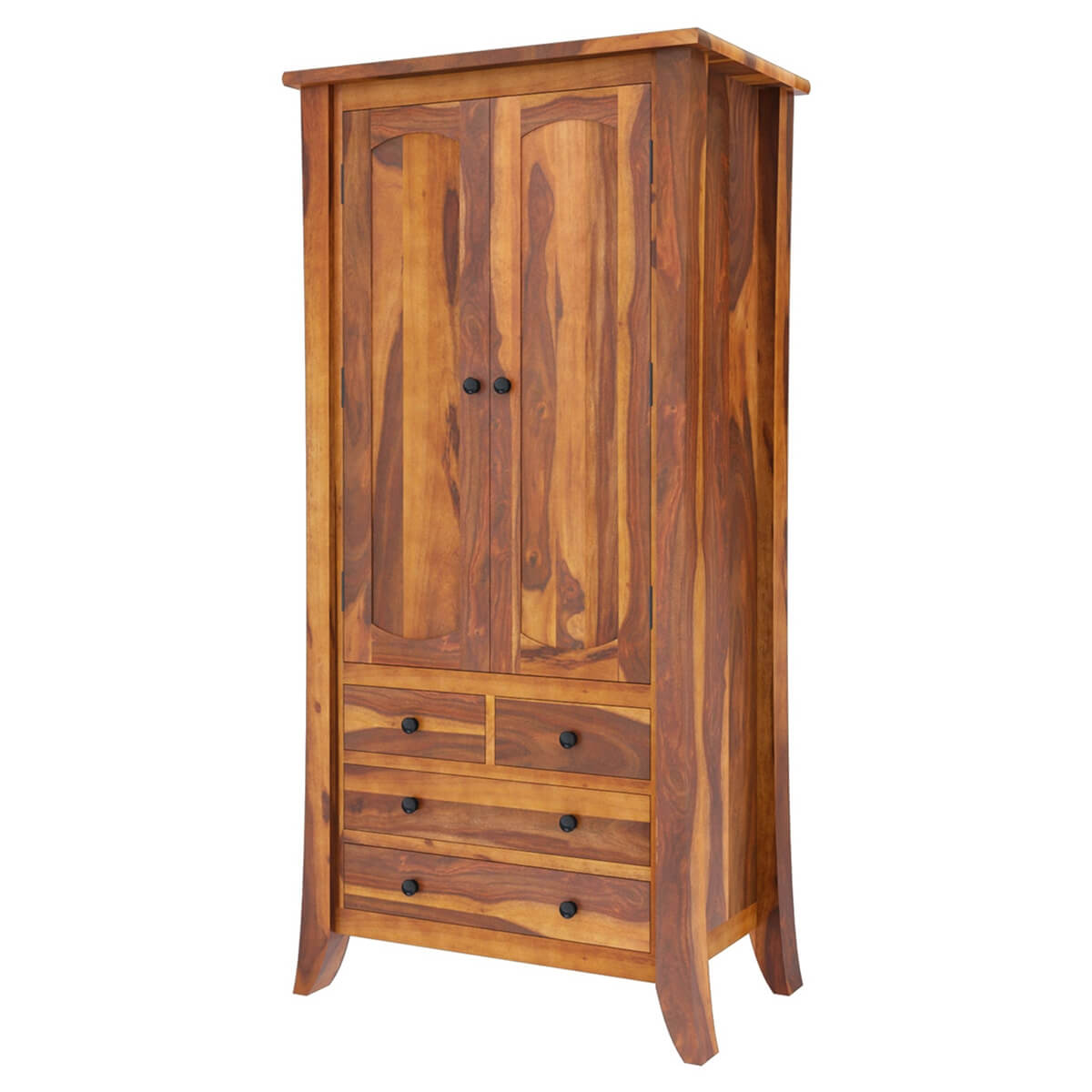 breta solid wood wardrobe in natural finish