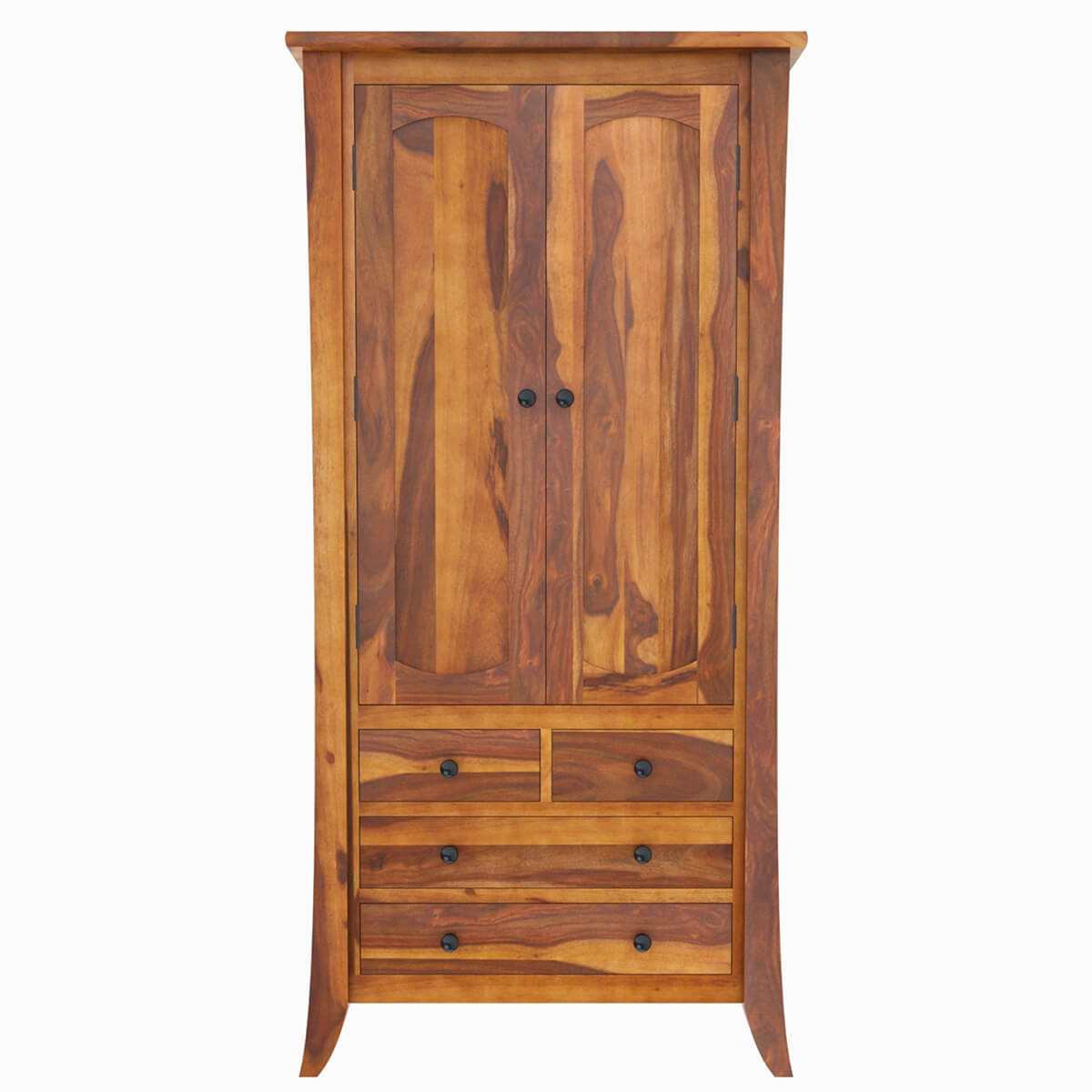 breta solid wood wardrobe in natural finish