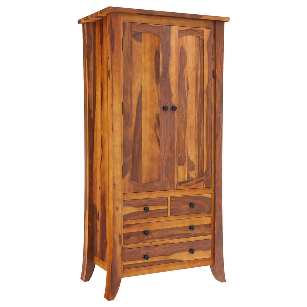 breta solid wood wardrobe in natural finish