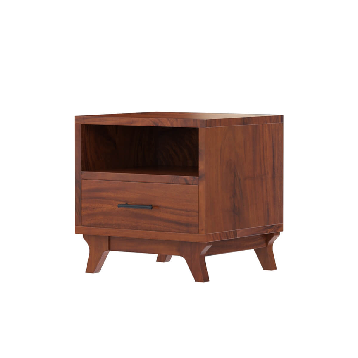 live edge solid acacia wood bedside table