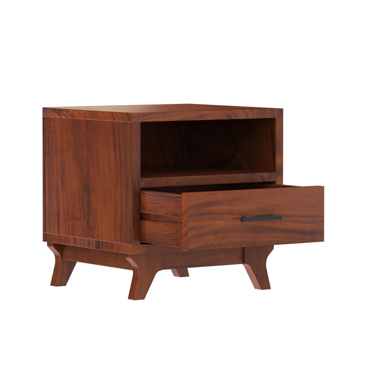 live edge solid acacia wood bedside table