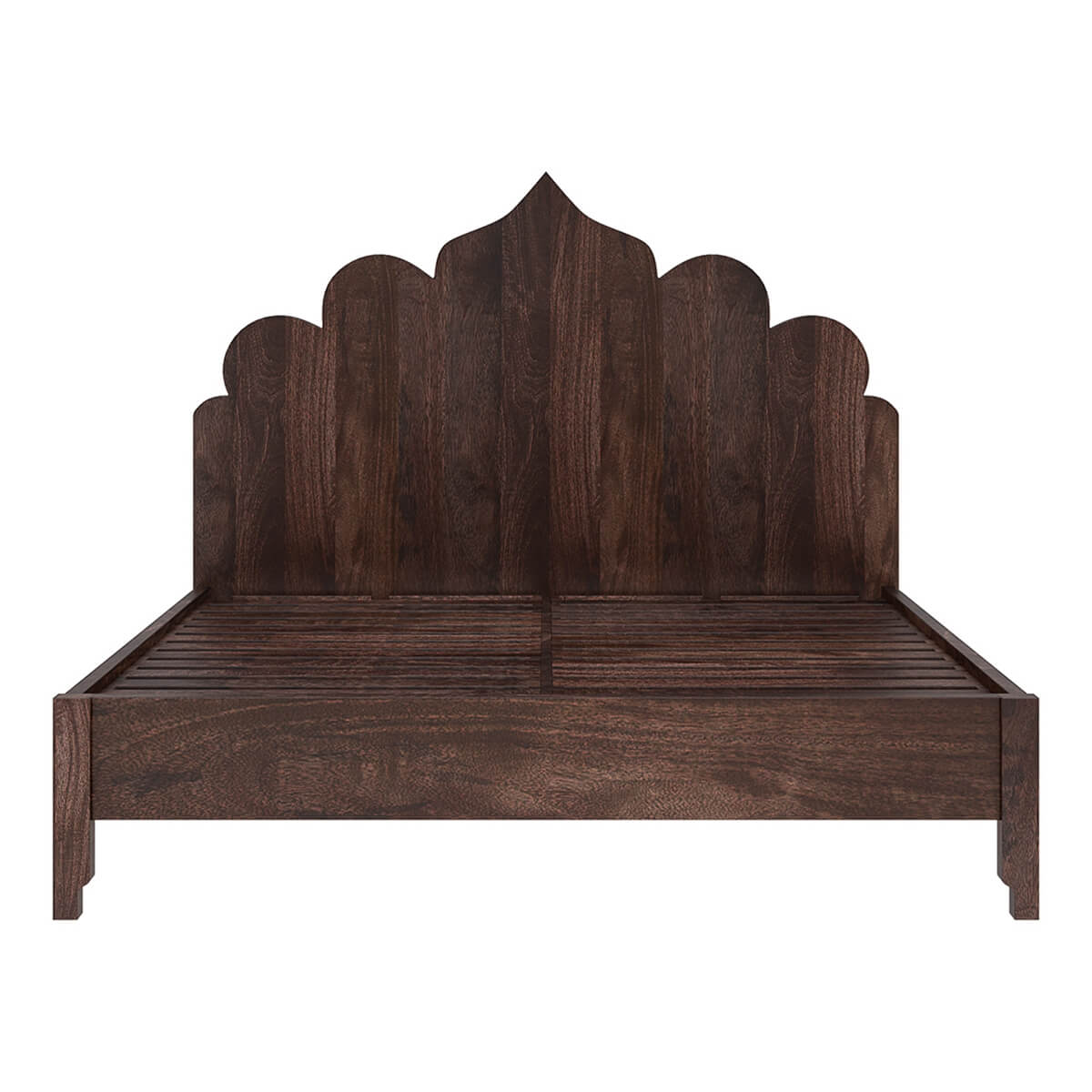 athena solid wood bed in espresso finish