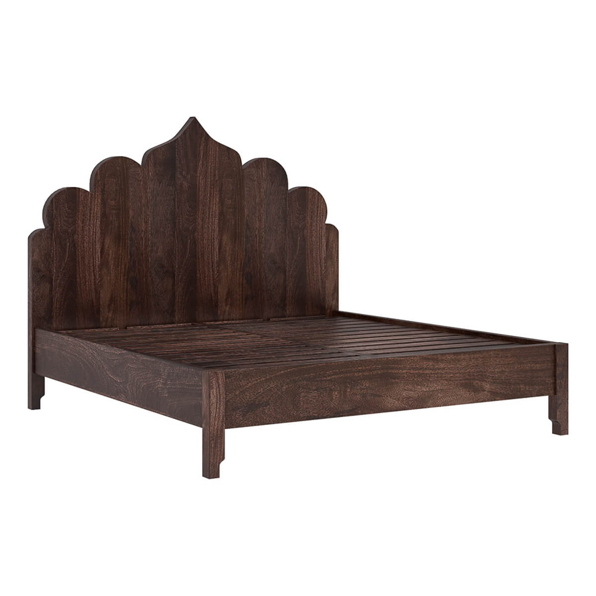 athena solid wood bed in espresso finish