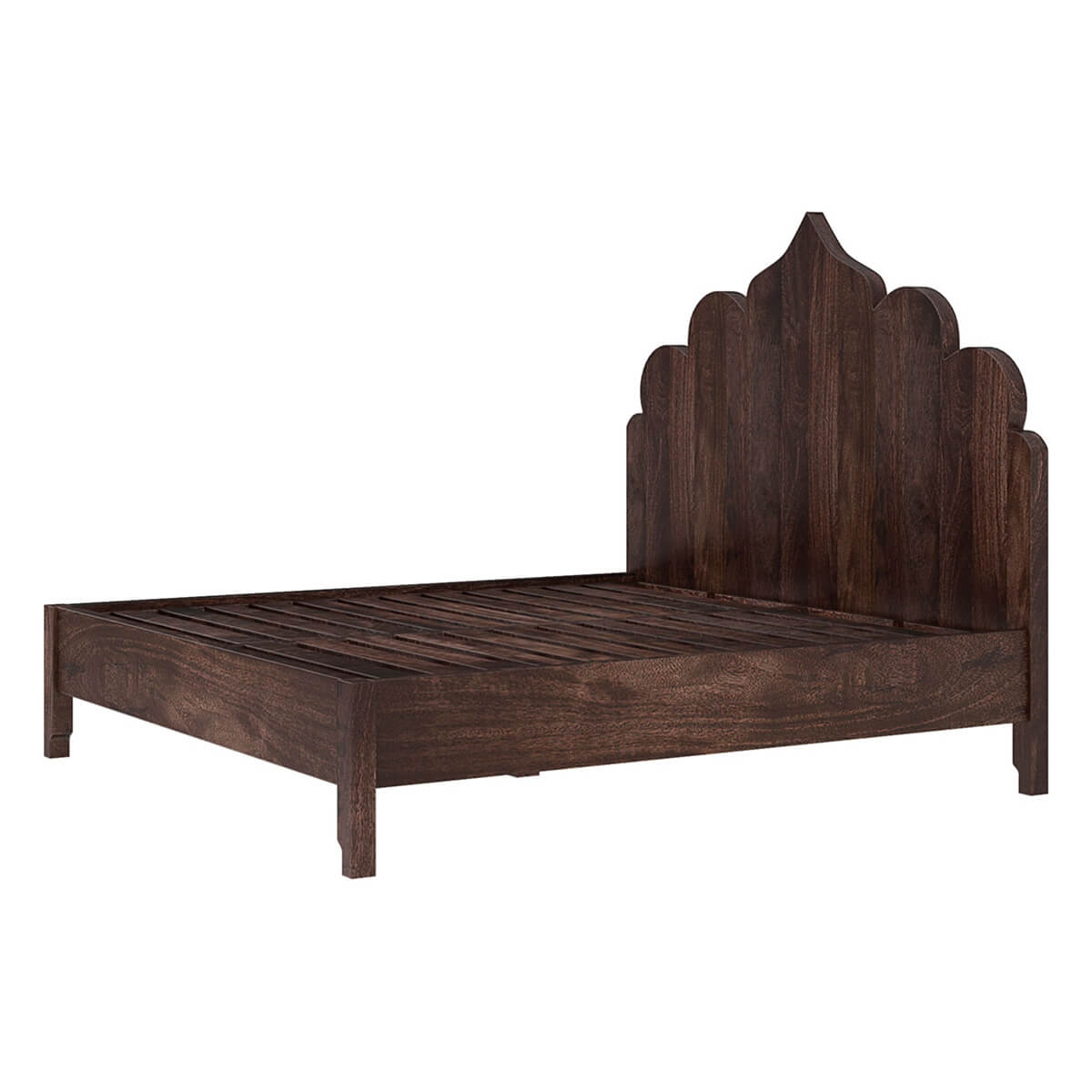athena solid wood bed in espresso finish