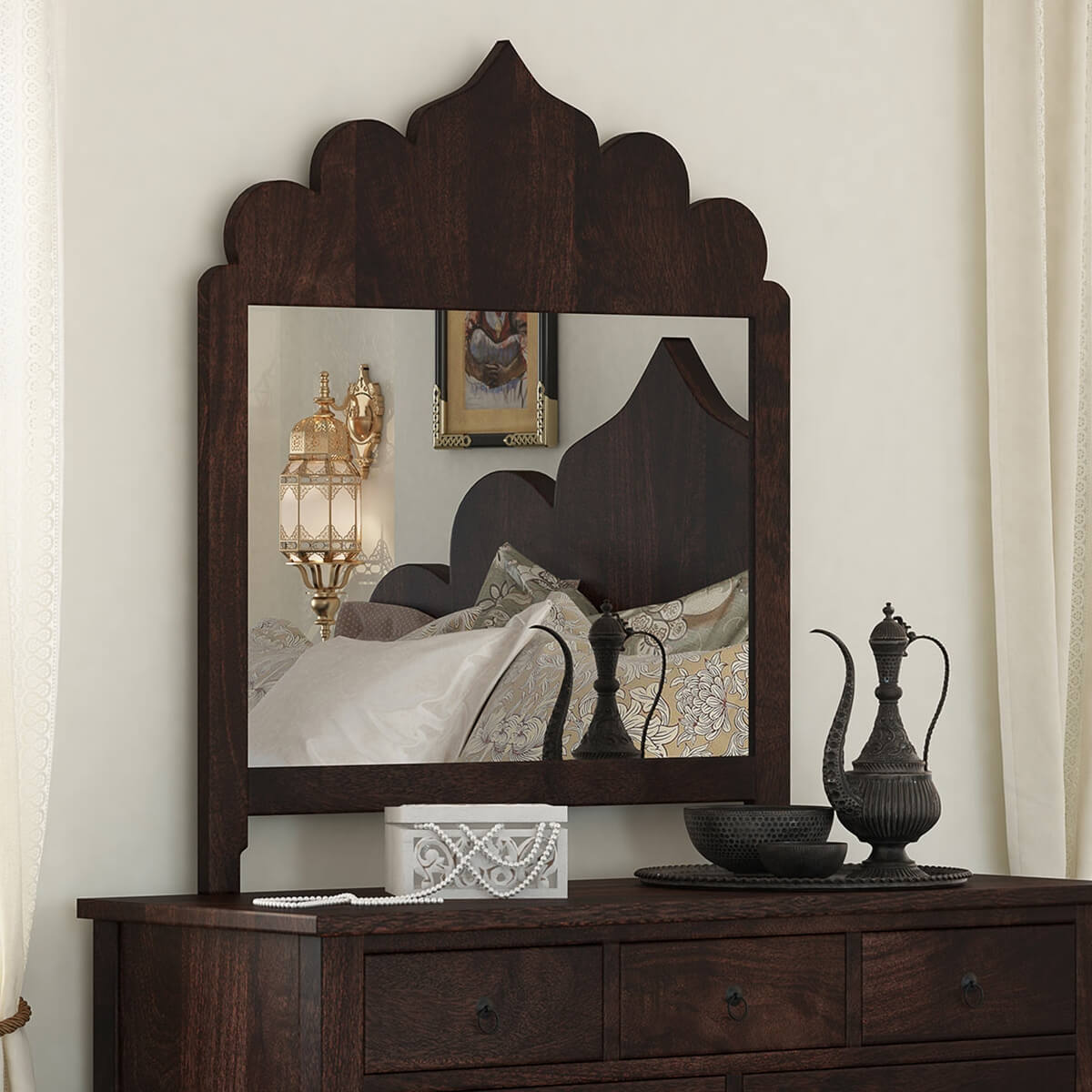 athena solid wood frame mirror