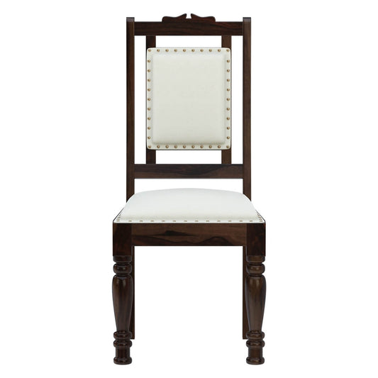 niksa royale solid wood brass inlay chair
