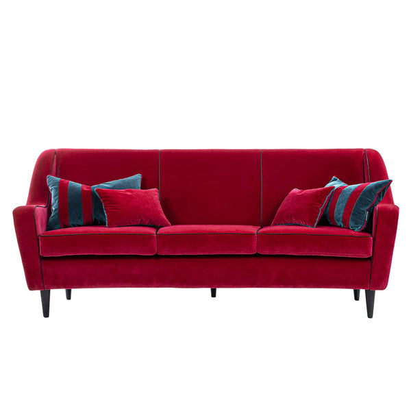 crown sofa in deep red