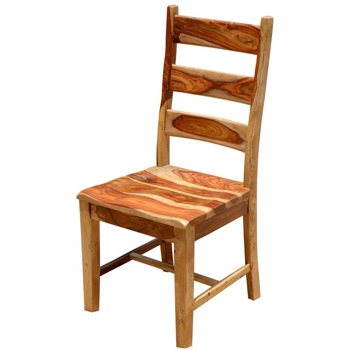 amber solid wood dining chair in natural finish