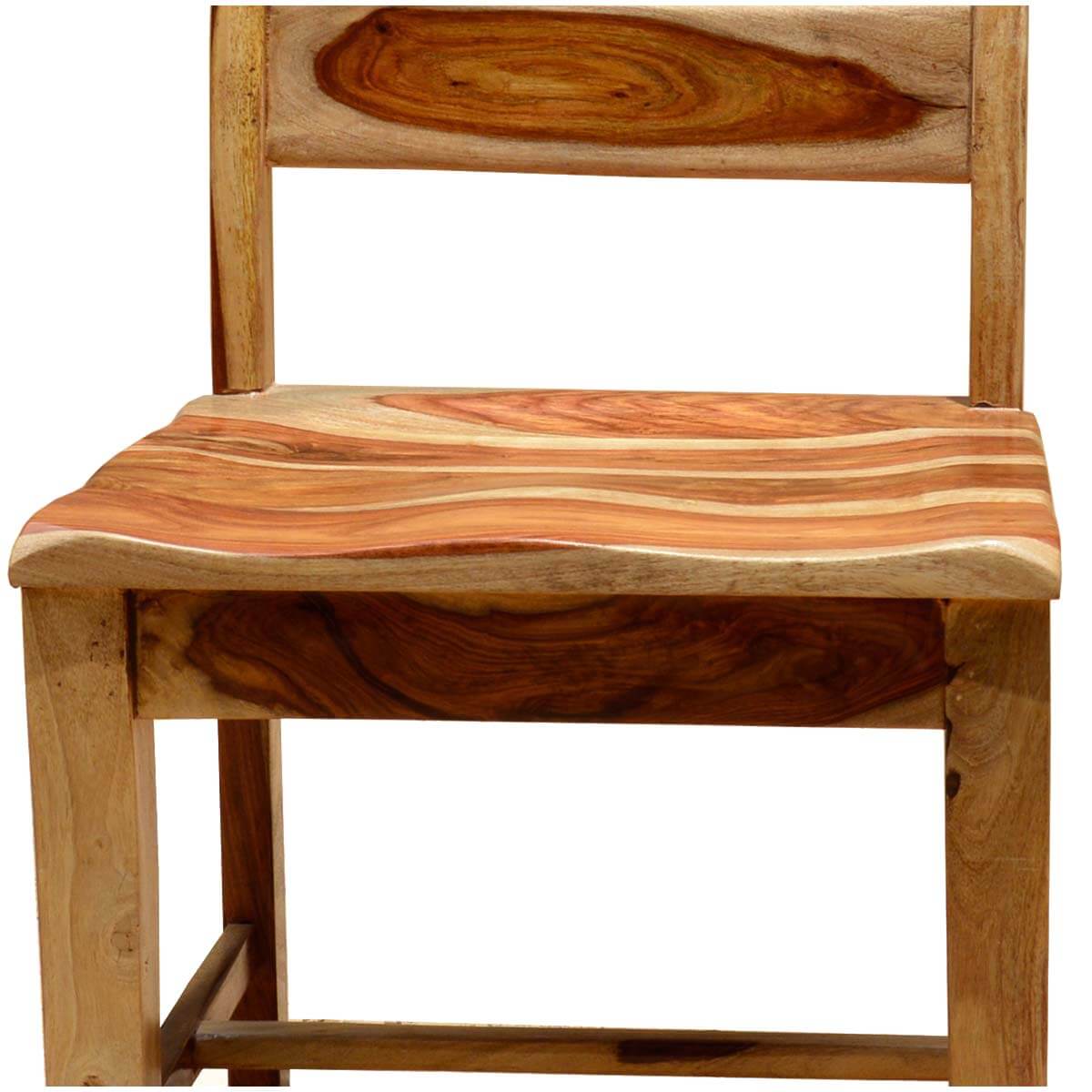 amber solid wood dining chair in natural finish