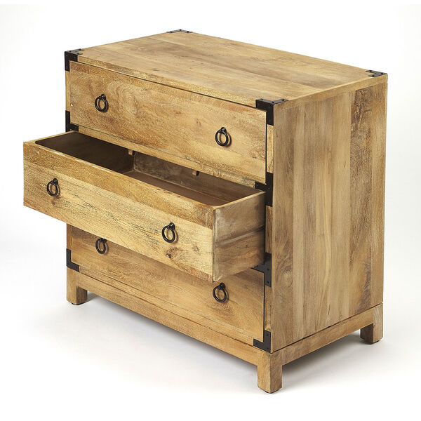 aamchi solid wood chest of drawers in stone finish