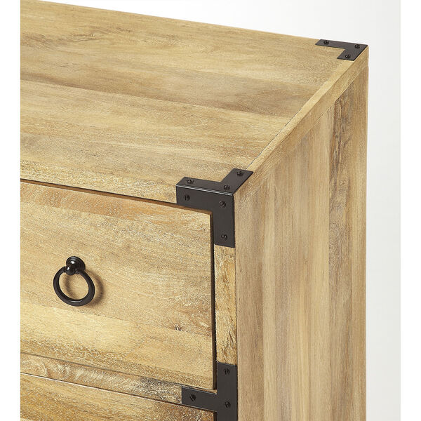 aamchi solid wood chest of drawers in stone finish