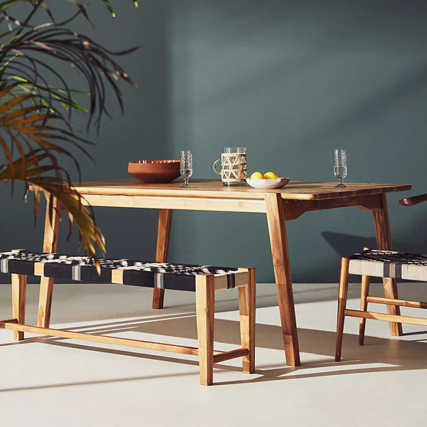 Peter Solid Wood Dining Table In Natural Finish