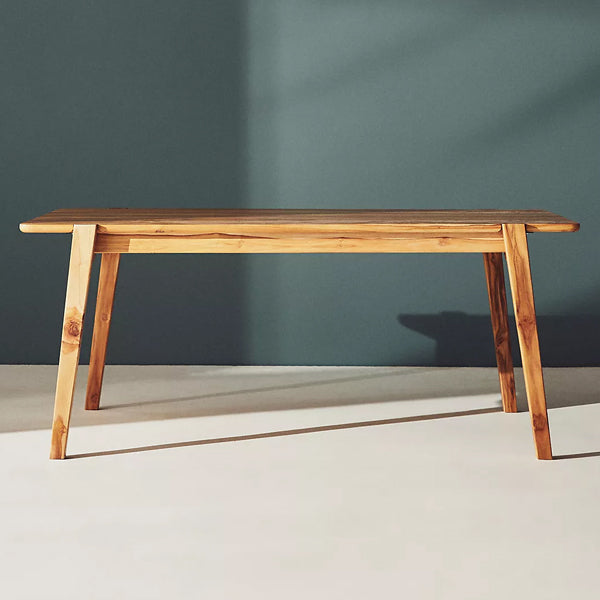 Peter Solid Wood Dining Table In Natural Finish