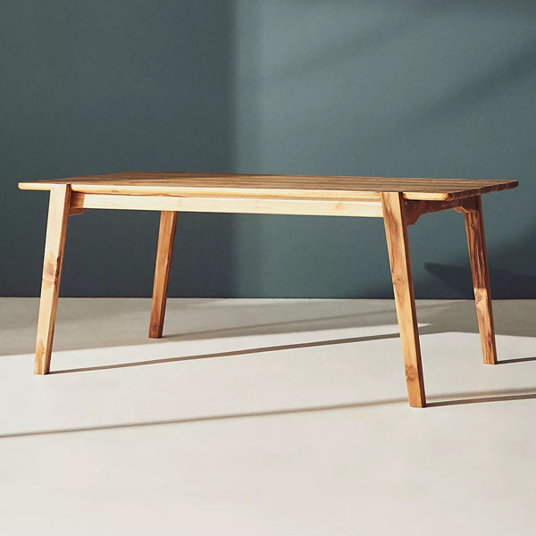 Peter Solid Wood Dining Table In Natural Finish