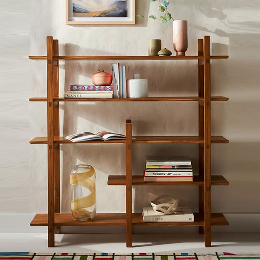 jordan solid wood book shelve in natural finish