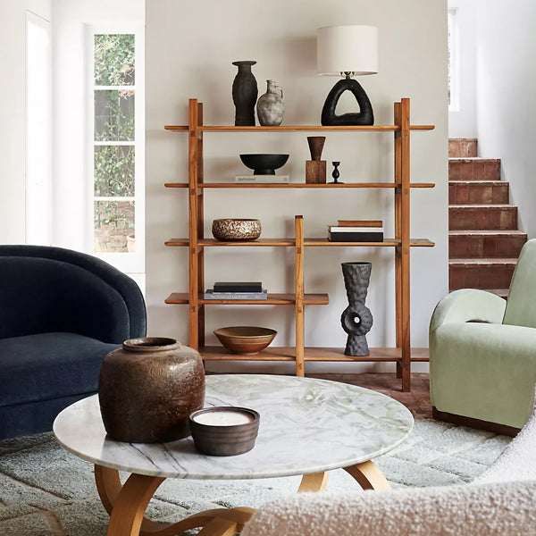 jordan solid wood book shelve in natural finish