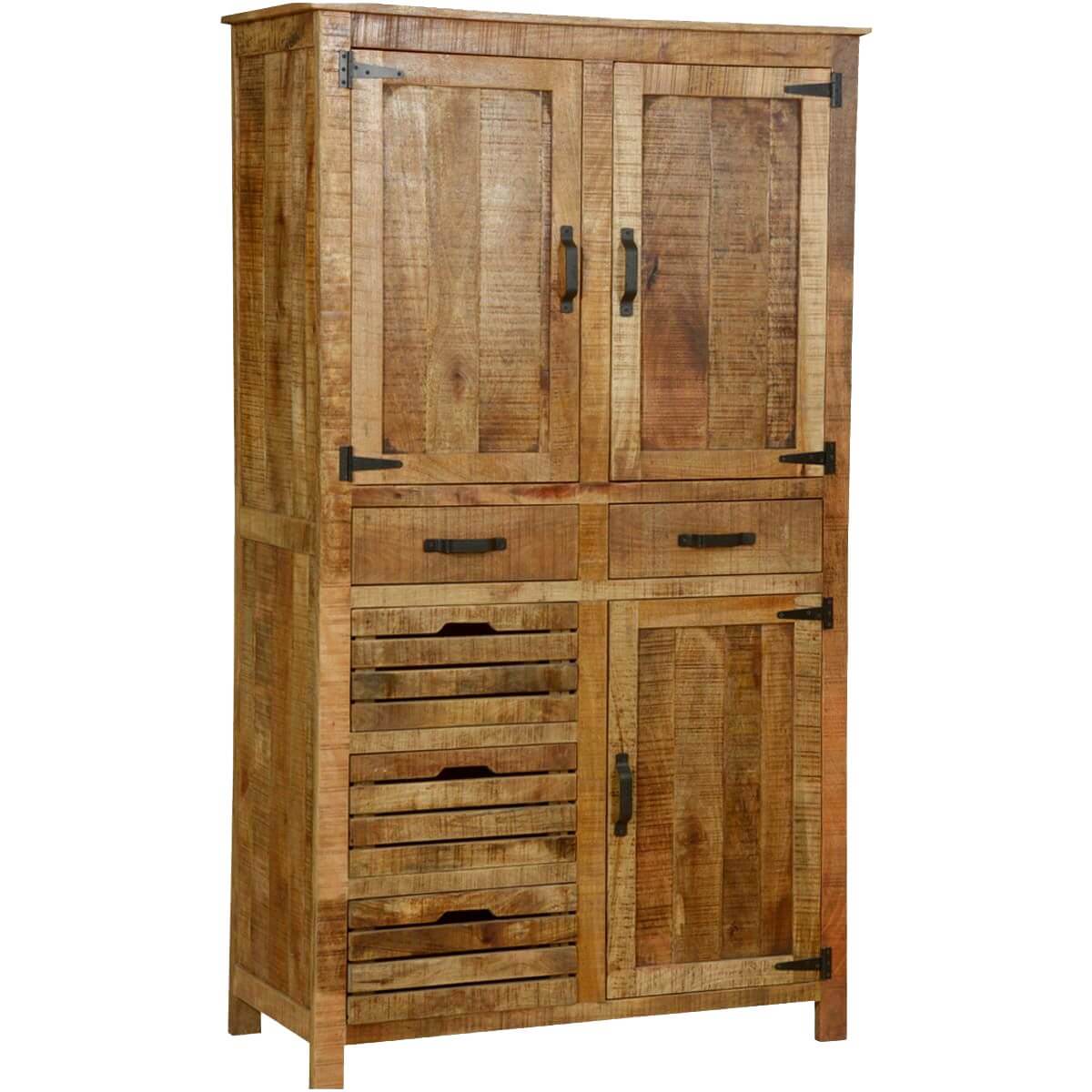 avon solid wood wardrobe in rustic finish