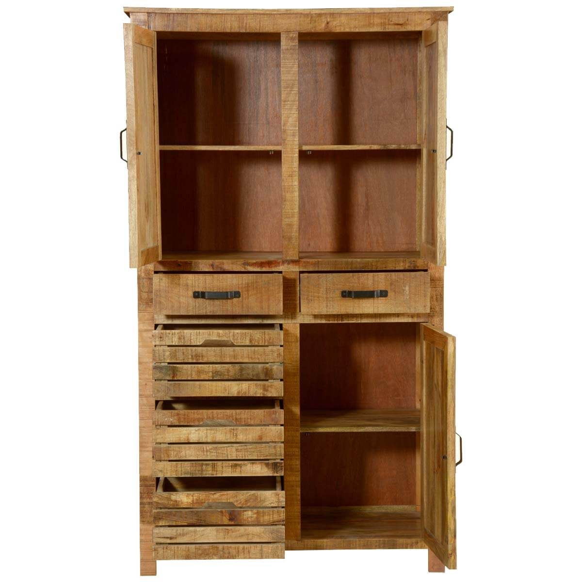 avon solid wood wardrobe in rustic finish