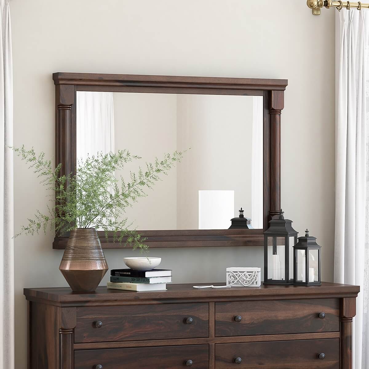 Bangalore solid wood frame mirror