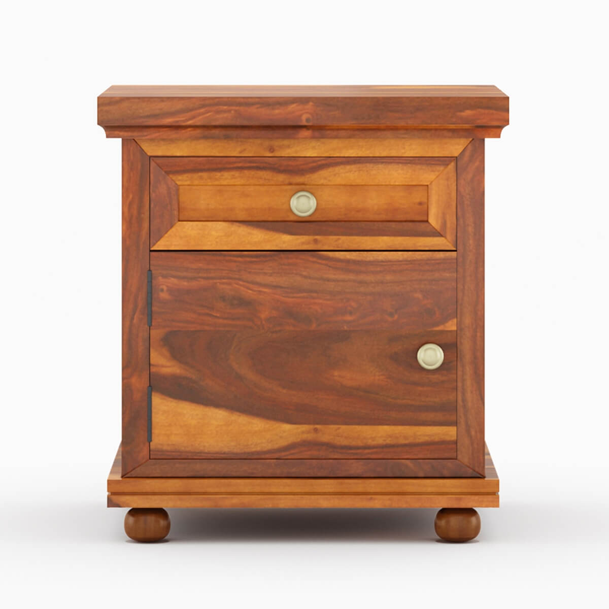 rogun solid wood bedside table in natural finish