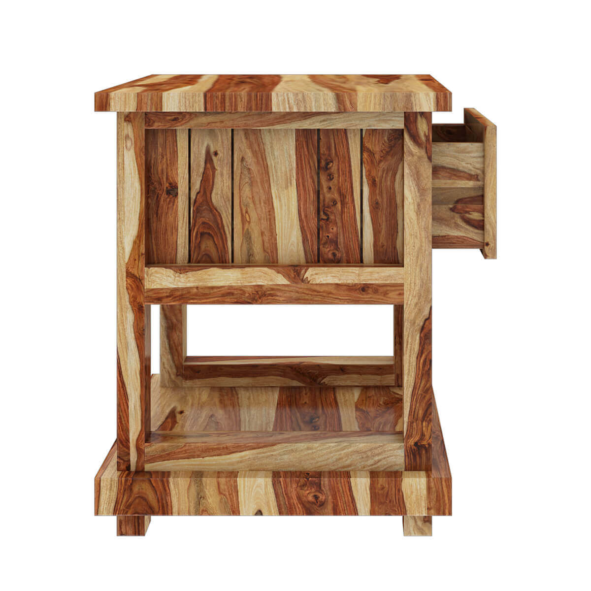livia solid wood bedside table in lacquered finish