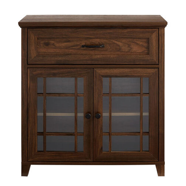 avian solid wood cabinet in walnut finish