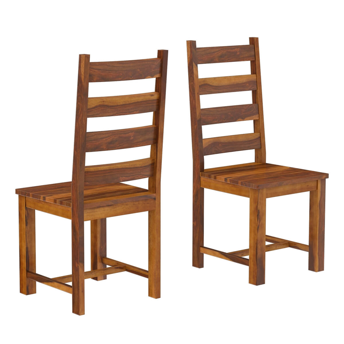 Round Solid Wood Dining Table Set With 6 Chairs In Natural Finish