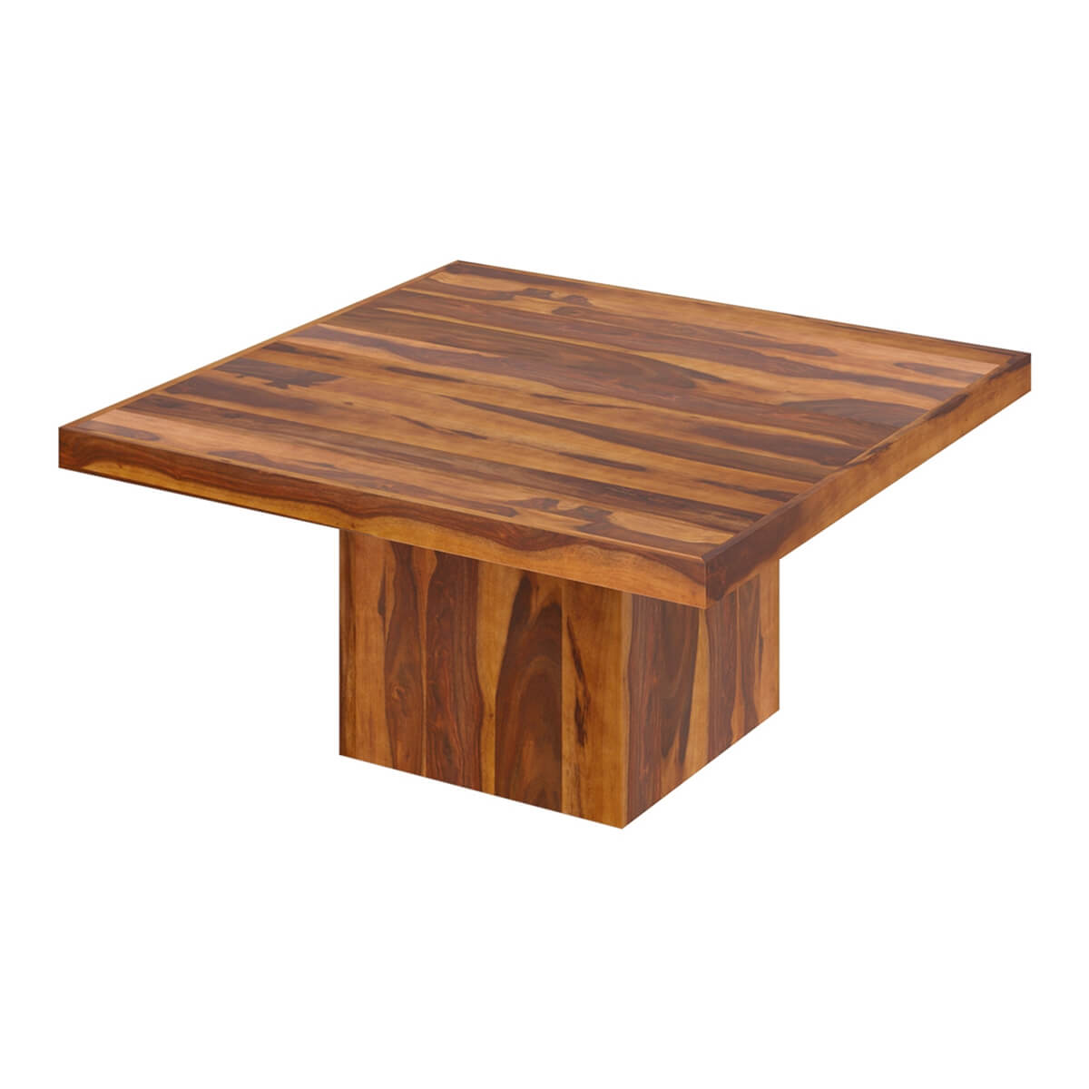 Square Solid Wood Dining Table Set With 8 Chairs In Natural Finish