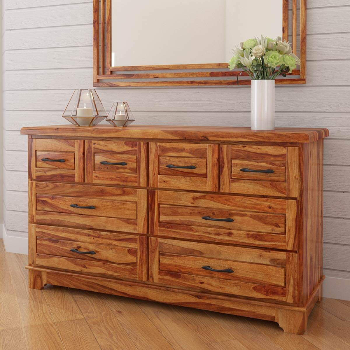 olton solid wood dressing table in natural finish