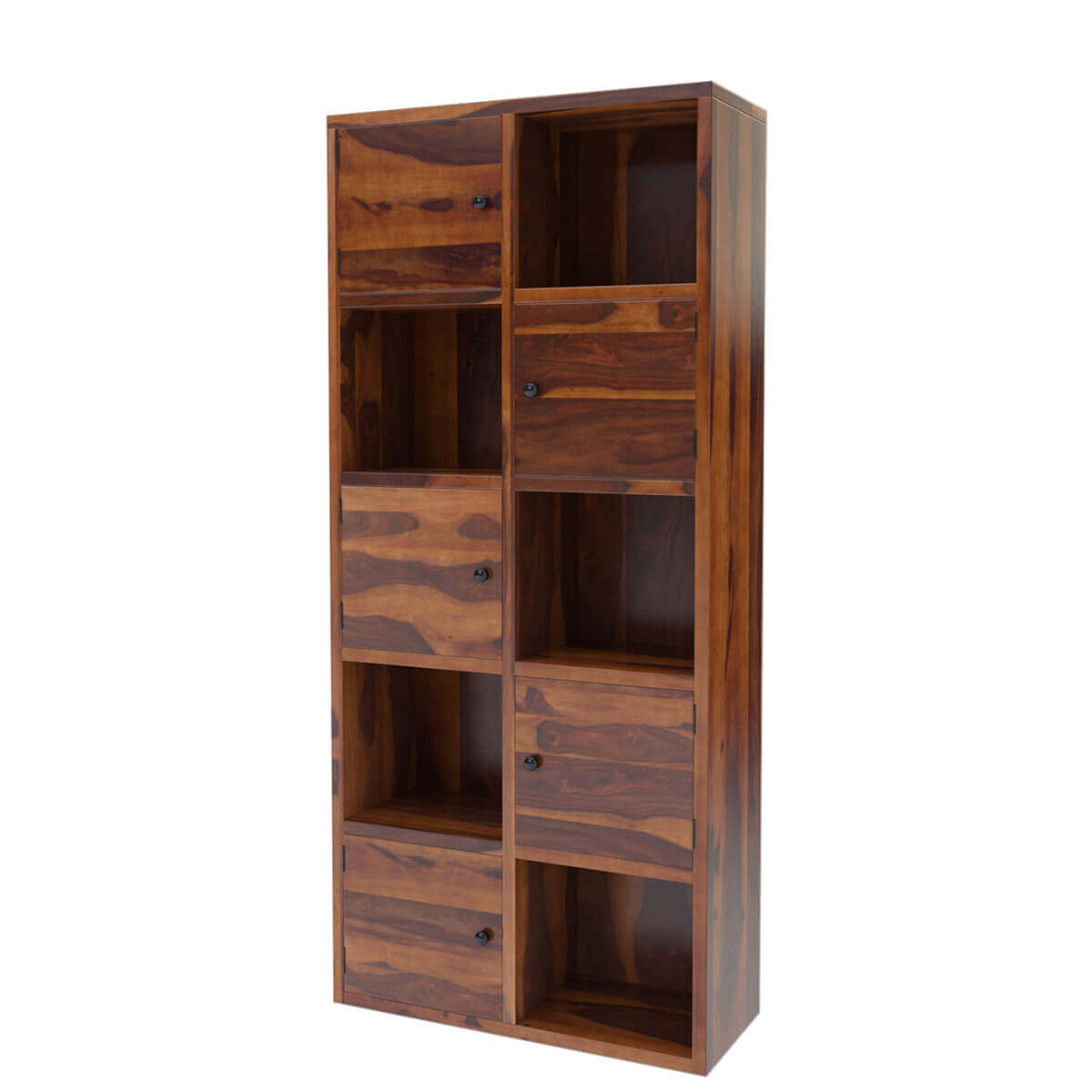 saraswati solid wood bookcase in natural finish