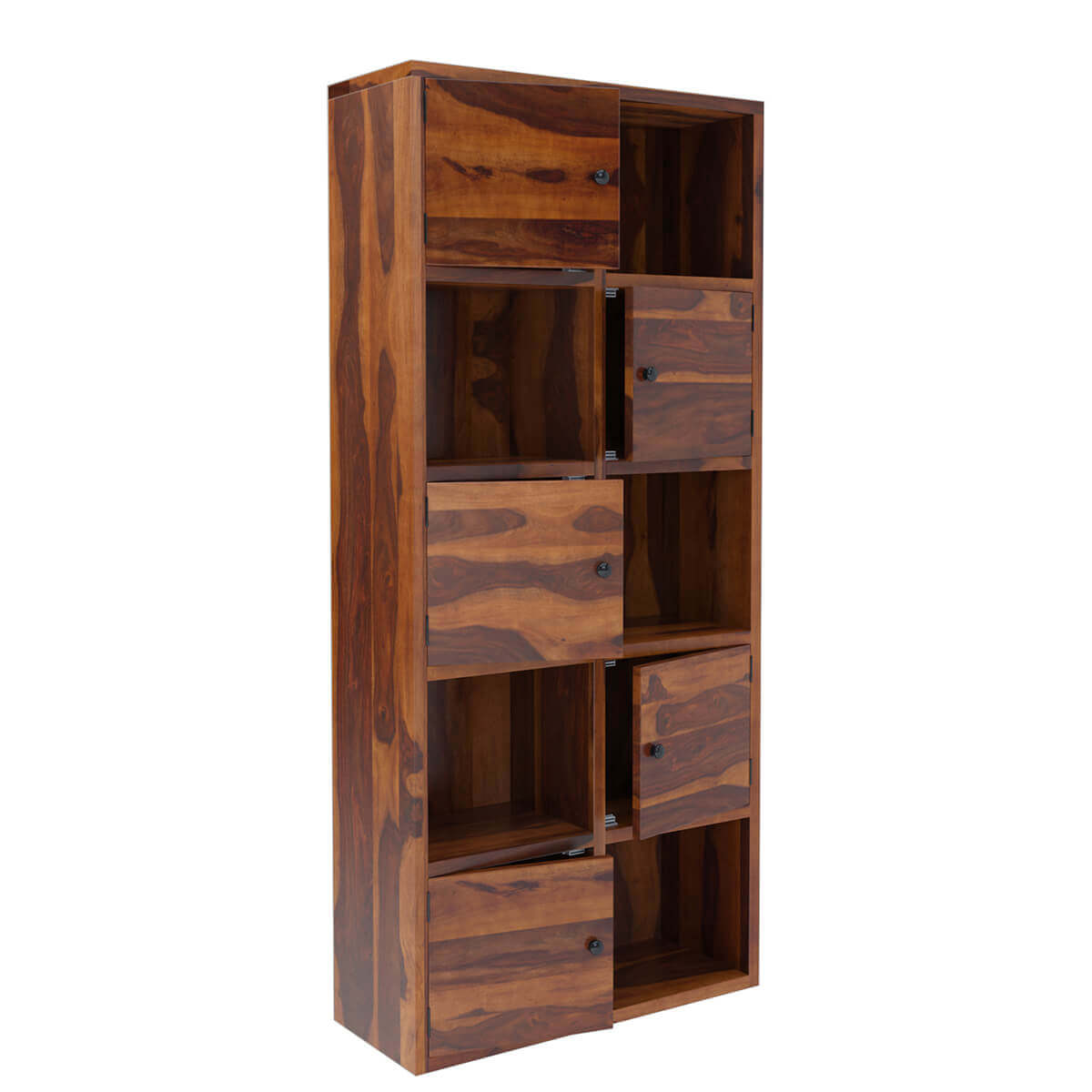 saraswati solid wood bookcase in natural finish