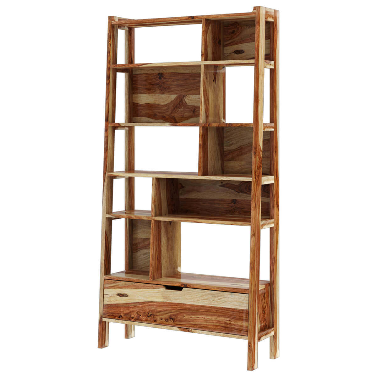 jolly solid wood bookcase in natural finish