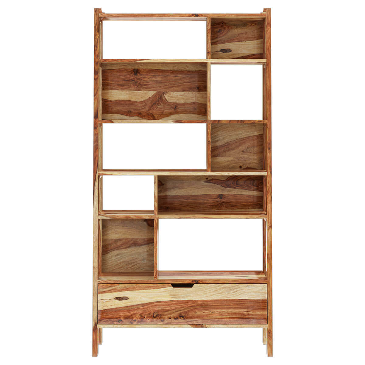jolly solid wood bookcase in natural finish