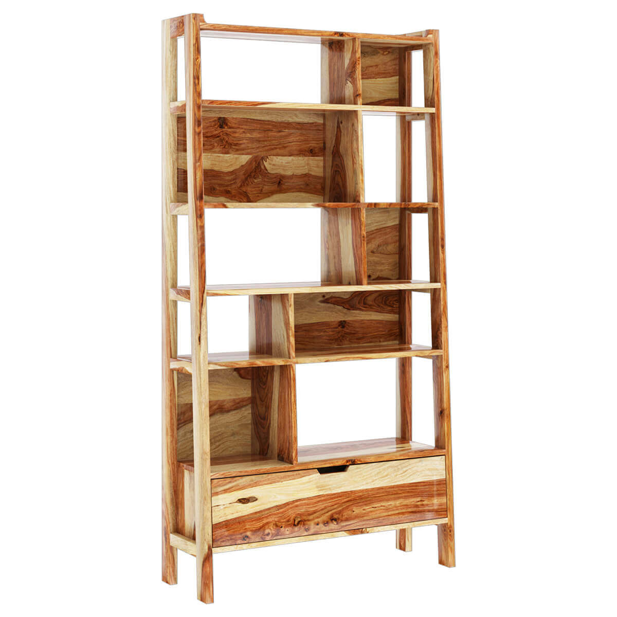 jolly solid wood bookcase in natural finish