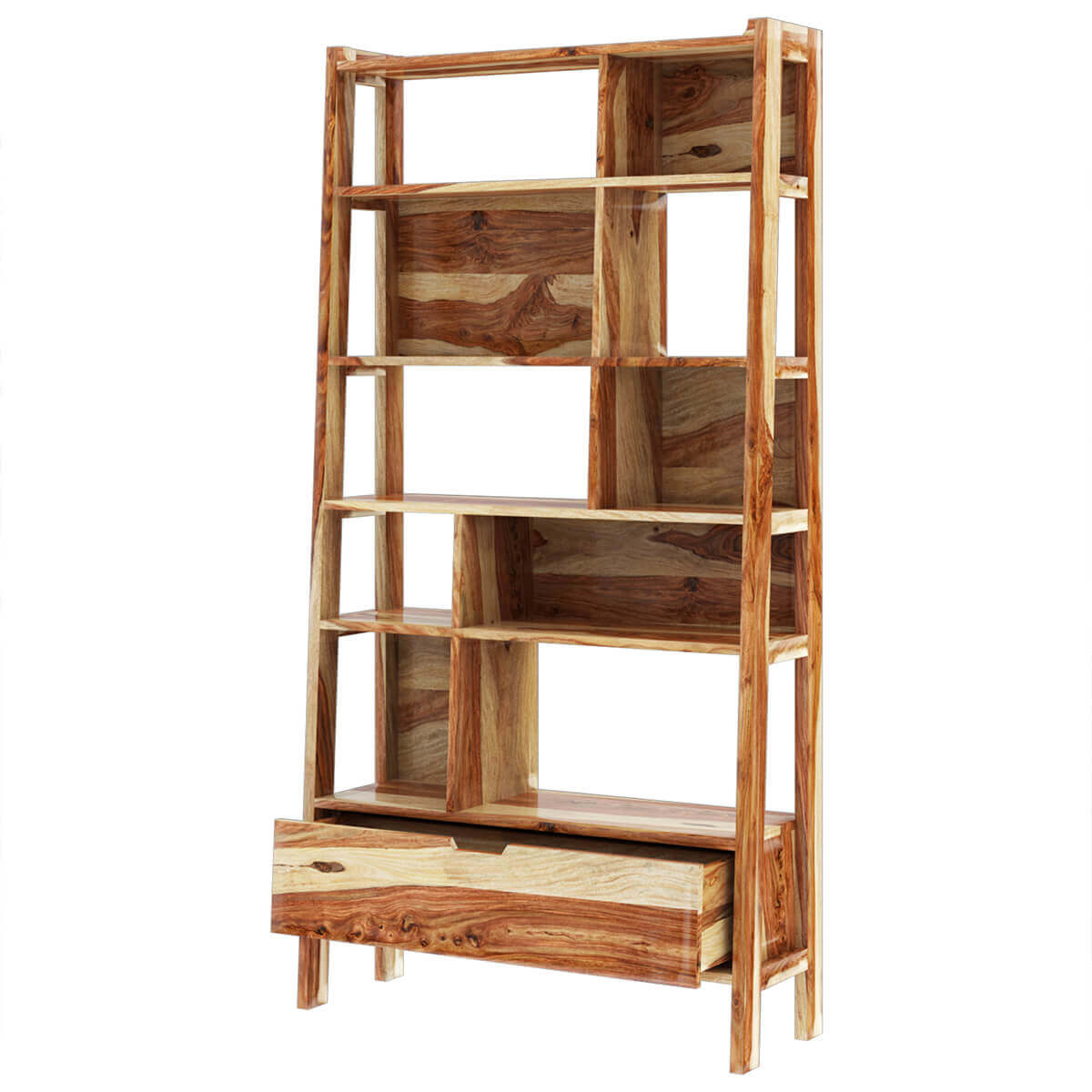 jolly solid wood bookcase in natural finish