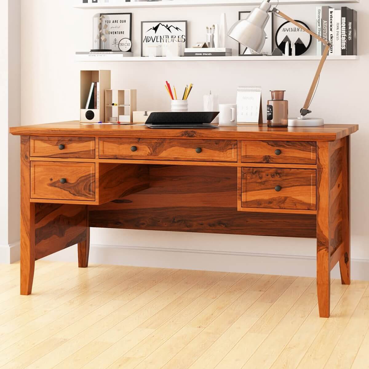octane solid wood office table