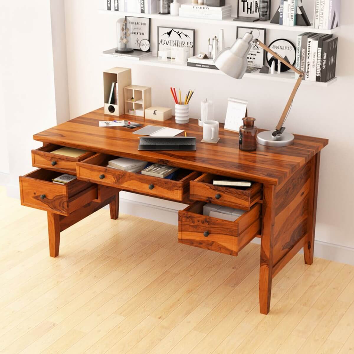 octane solid wood office table