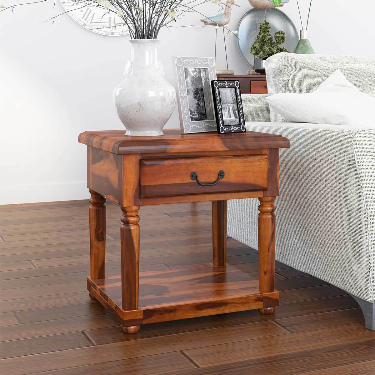 Bolt solid wood End table
