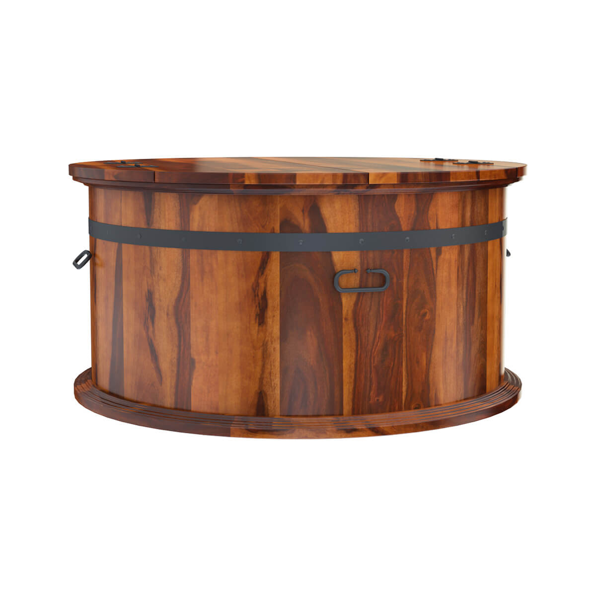 eiko solid wood coffee table in natural finish