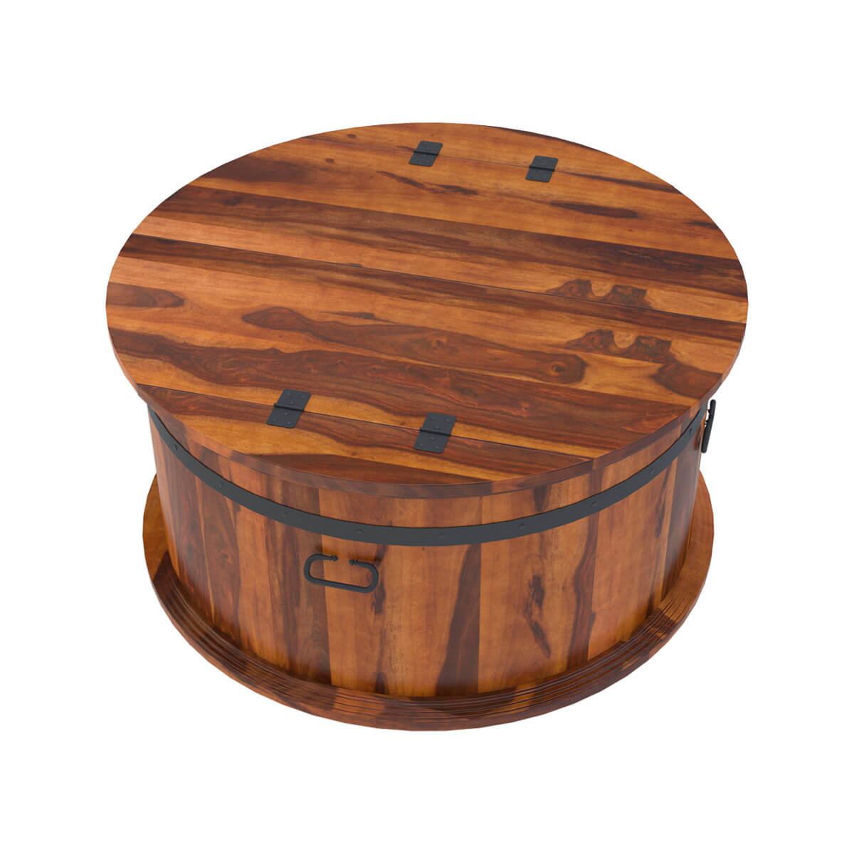 eiko solid wood coffee table in natural finish